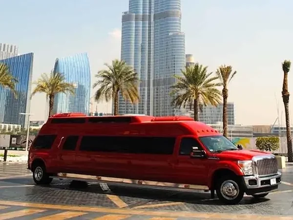Ford F550 Big Red Party Limo in Dubai